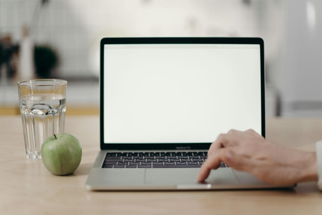 Aufnahme eines Laptops.